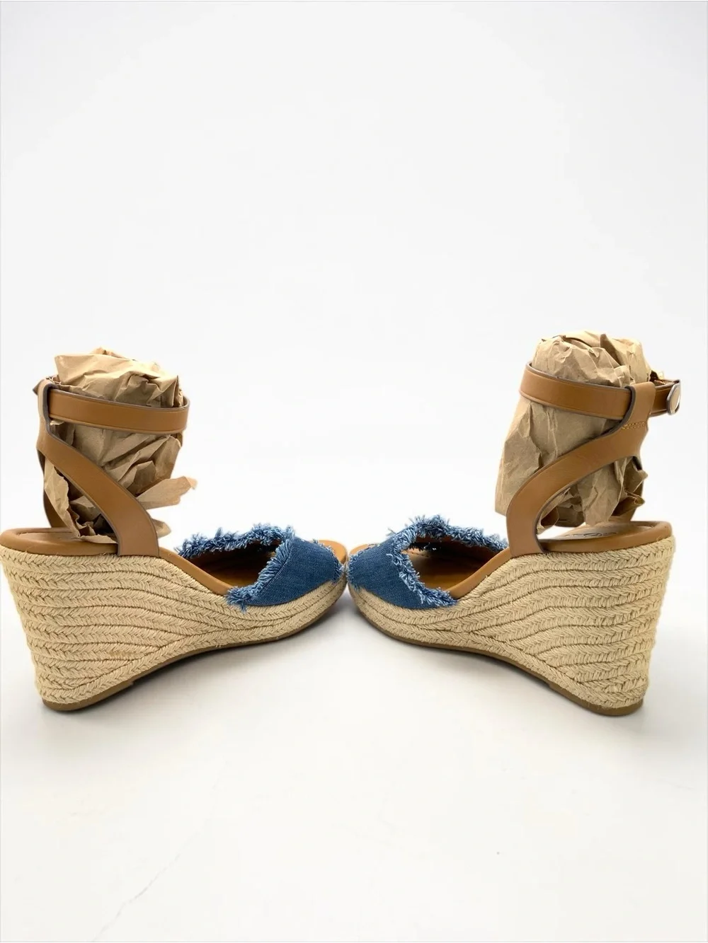 ✨ Coach Katherine Signature Denim Espadrille Wedge Sandals 8.5✨